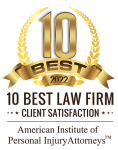 American Institute of Personal injury attorneys 10 best law firm award